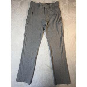 BALLIN Size 34 Athleisure Pants  Heather Gray Men's Cargo Style Stretch Comfort